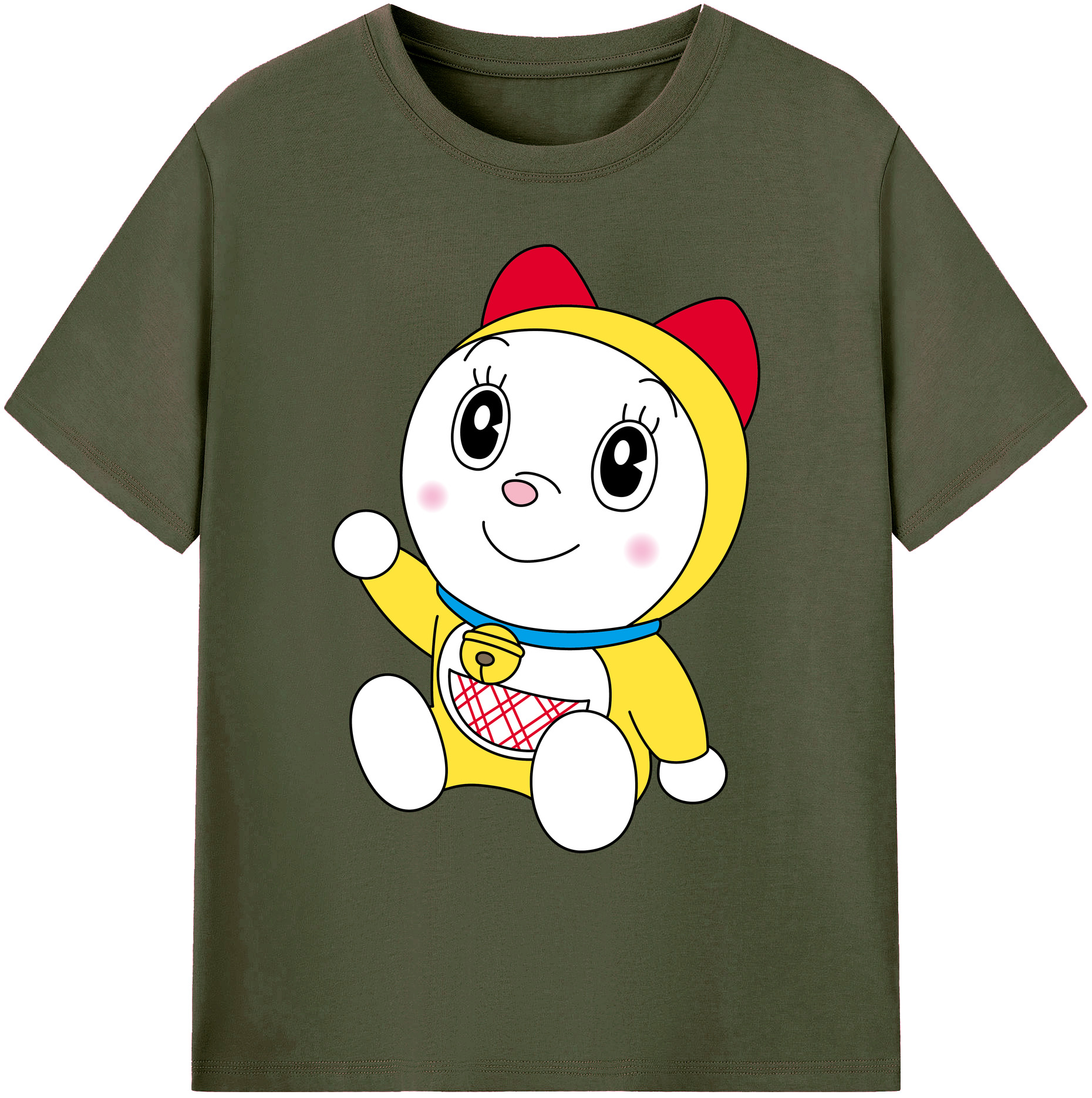 （画像用） ドラえもん ドラミ Doraemon Dorami 綿100％ メンズ半袖Tシャツ｜肌触りやわらか＆通気性